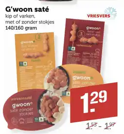 Coop G'woon saté aanbieding