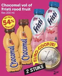 Coop Chocomel vol of Fristi rood fruit aanbieding
