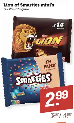 Coop Lion of Smarties mini's aanbieding