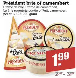 Coop Président brie of camembert aanbieding
