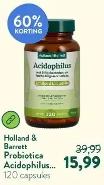 Holland & Barrett Probiotica Acidophilus Bifidus met Fructo-Oligosacchariden 3mld aanbieding