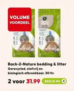 Pets Place Back-2-Nature bedding & litter aanbieding