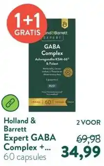 Holland & Barrett Expert GABA Complex + Ashwagandha & Folaat – 60 capsules aanbieding
