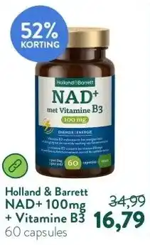 Holland & Barrett NAD+ 100mg + Vitamine B3 aanbieding