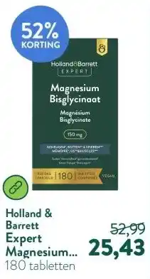 Holland & Barrett Expert Magnesium Bisglycinaat 150mg - 180 tabletten aanbieding