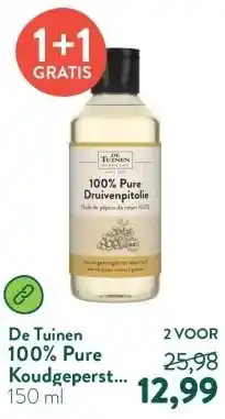 Holland & Barrett 100% Pure Koudgeperste Druivenpitolie aanbieding