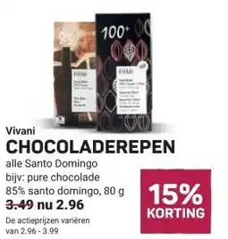 Ekoplaza Vivani CHOCOLADEREPEN aanbieding