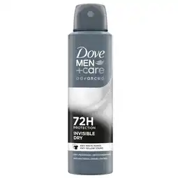 Trekpleister Dove Men+Care Advanced Invisible Dry Antitranspirant Deodorant Spray aanbieding