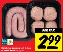 Boni Gehaktbal panklaar of verse worst aanbieding