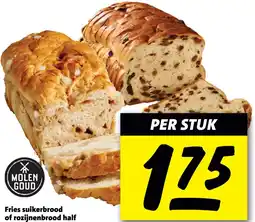Boni Fries suikerbrood of rozijnenbrood half aanbieding