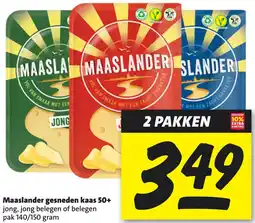 Boni Maaslander gesneden kaas 50+ aanbieding