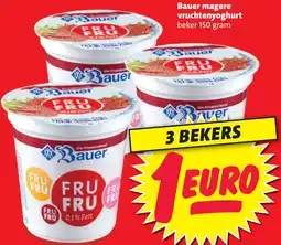 Boni Bauer magere vruchtenyoghurt aanbieding