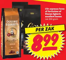 Boni L'Or espresso forzo of fortissimo of Douwe Egberts excellent bonen aanbieding