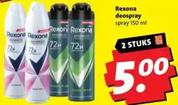 Boni Rexona deospray aanbieding