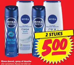 Boni Nivea deorol, spray of douche aanbieding