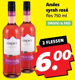 Boni Andes syrah rosé aanbieding