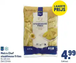Makro Metro Chef steakhouse frites aanbieding