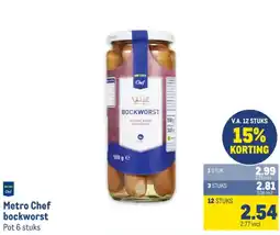 Makro Metro Chef bockworst aanbieding