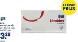 Makro Aro servetten wit aanbieding