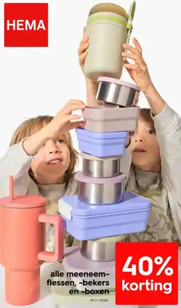 HEMA Alle meeneemflessen, bekers en boxen aanbieding