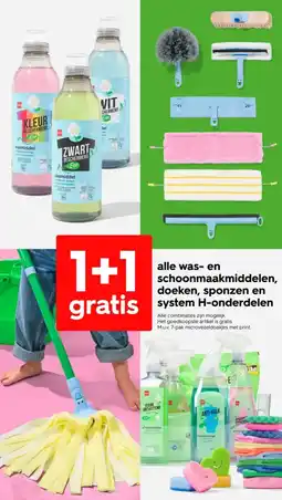 HEMA Alle was en schoonmaakmiddelen, doeken, sponzen en system H-onderdelen aanbieding