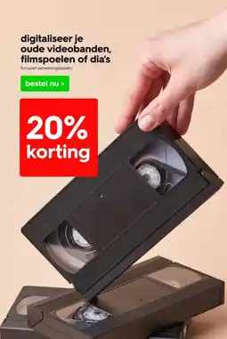 HEMA Digitaliseer je oude videobanden, filmspoelen of dia's aanbieding