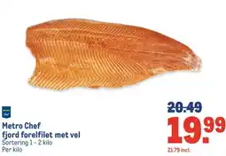 Makro Metro Chef fjord forelfilet met vel aanbieding