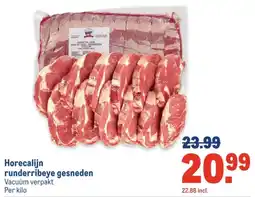 Makro Horecalijn runderribeye gesneden aanbieding
