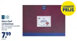 Makro Metro Chef varkenshaas aanbieding