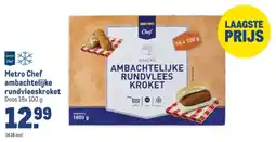 Makro Metro Chef ambachtelijke rundvleeskroket aanbieding