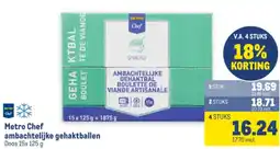 Makro Metro Chef ambachtelijke gehaktballen aanbieding