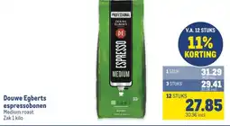 Makro Douwe Egberts espressobonen aanbieding