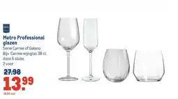 Makro Metro Professional glazen aanbieding