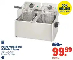 Makro Metro Professional dubbele friteuse aanbieding