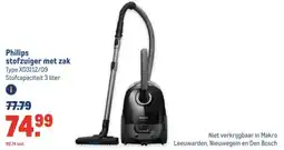 Makro Philips stofzuiger met zak aanbieding