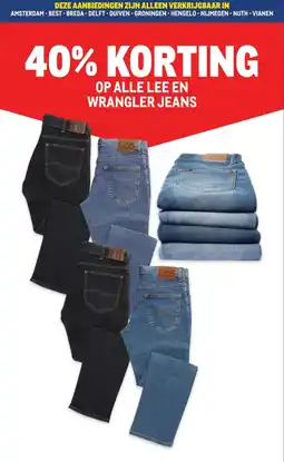 Makro Op alle lee en wrangler jeans aanbieding
