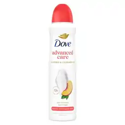 Trekpleister Dove Advanced Care Go Fresh Peach & White Blossom Antitranspirant Deodorant Spray aanbieding