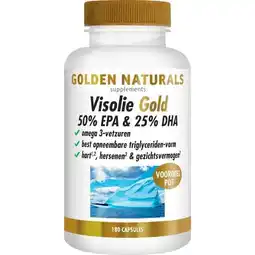 Etos Golden Naturals Visolie Gold 50% EPA & 25% DHA Softgel Capsules 180 stuks aanbieding