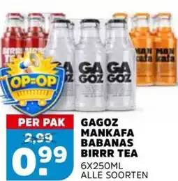 Sahan Supermarkten Gagoz Mankafa Babanas Birrr tea aanbieding