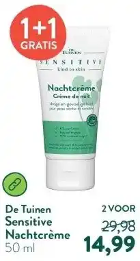 Holland & Barrett Sensitive Nachtcrème aanbieding