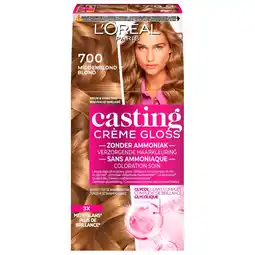 Kruidvat L'Oréal Paris Casting Crème Gloss 700 Middenblond Verzorgende Haarkleuring aanbieding