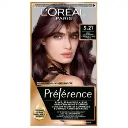 Kruidvat L'Oréal Paris Préférence 5.21 Koel Lichtbruin Permanente Haarkleuring aanbieding