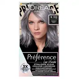 Kruidvat L'Oréal Paris Préférence Les Vivids 9.112 Smokey Grey Permanente Haarkleuring aanbieding