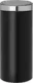 Bol.com Brabantia Touch Bin Prullenbak - 30 l - Matt Black/Matt Steel Fingerprint Proof deksel aanbieding