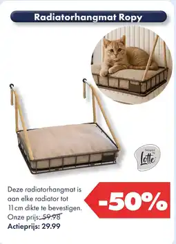 Huisdier Voordeelshop Radiatorhangmat Ropy aanbieding