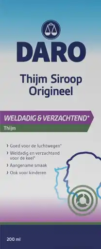 Etos Daro Thijmsiroop Original 200 ML aanbieding