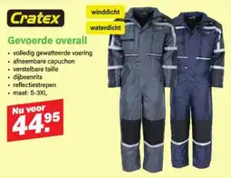 Van Cranenbroek Cratex Gevoerde overall aanbieding