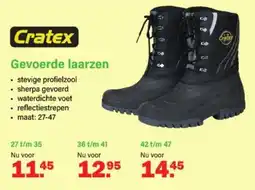 Van Cranenbroek Cratex Gevoerde laarzen aanbieding