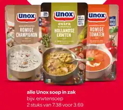 Spar alle Unox soep in zak aanbieding