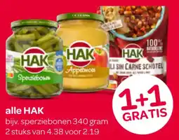 Spar alle HAK aanbieding